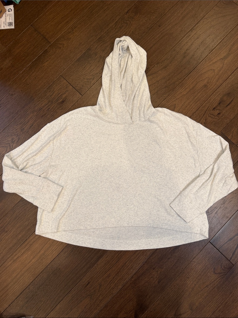 Athleta Coaster Crop Hoodie in Light Heather Gray Size XL - C30-132